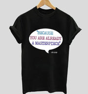 Masterpiece - OSHO | Half sleeve black Tshirt