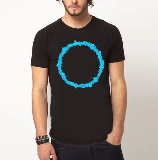 circles of waves |  t-shirt black