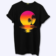Sunset at the beach |  t-shirt black