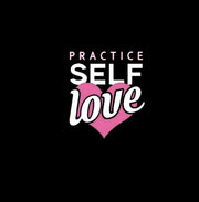 Practice self love | Half sleeve black Tshirt