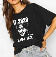 If 2020 had face | Half sleeve black Tshirt
