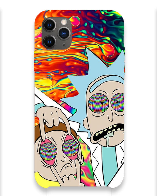 Rick and Morty psychedelic fanart  |  iPhone 11 pro max Phone Case