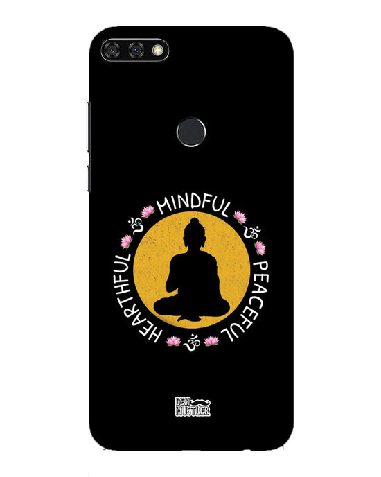 MINDFUL HEARTFUL PEACEFUL | Huawei Honor 7C Phone Case