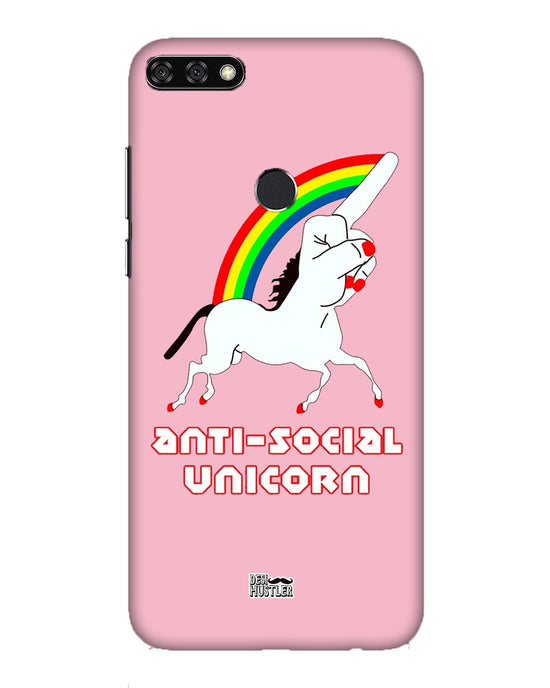 ANTI-SOCIAL UNICORN  | Huawei Honor 7C Phone Case