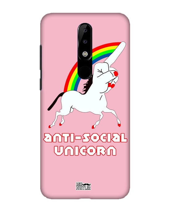 ANTI-SOCIAL UNICORN  | nokia 5 Phone Case