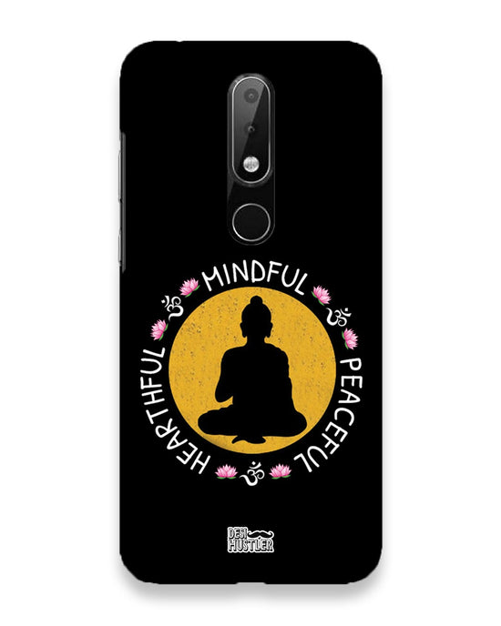 MINDFUL HEARTFUL PEACEFUL | nokia 6 Phone Case