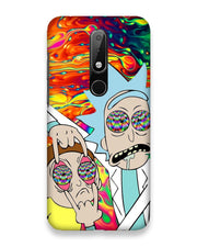 Rick and Morty psychedelic fanart  |  nokia 6 Phone Case