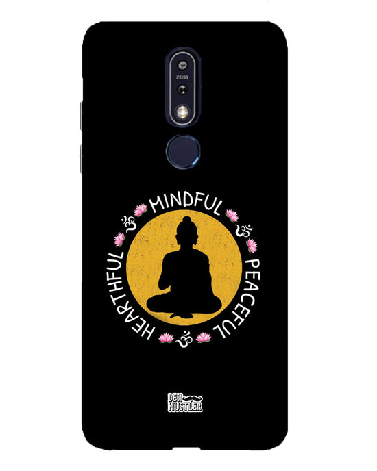 MINDFUL HEARTFUL PEACEFUL | nokia 7 Phone Case