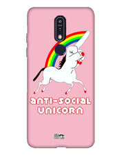 ANTI-SOCIAL UNICORN  | nokia 7 Phone Case