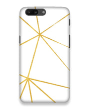 White & Gold | one plus 5 Phone Case