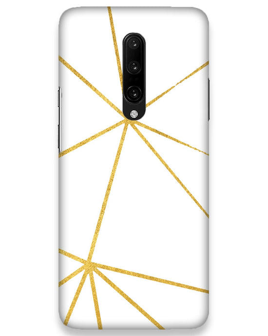 White & Gold  | one plus7 pro Phone Case