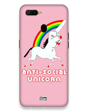 ANTI-SOCIAL UNICORN  | Oppo A5S Phone Case