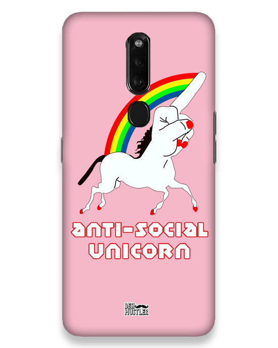 ANTI-SOCIAL UNICORN  | oppo f11 pro Phone Case