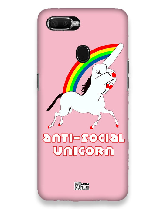 ANTI-SOCIAL UNICORN  | oppo f9 pro Phone Case