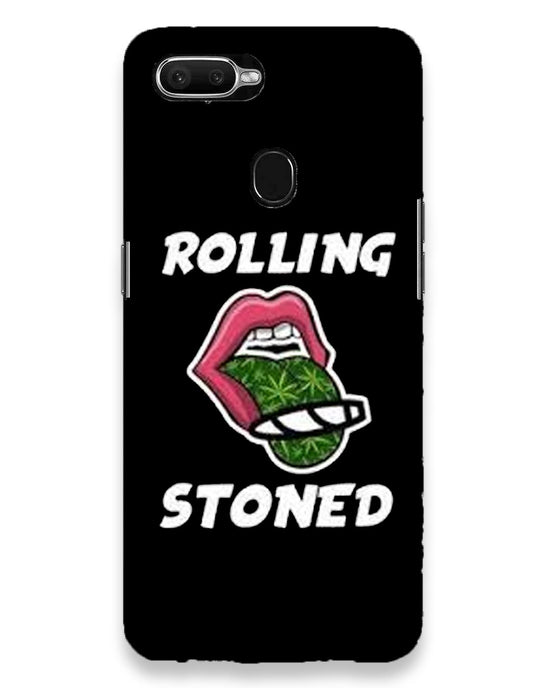 Rolling stoned Black |  oppo f9 pro Phone Case