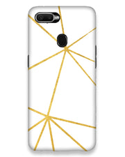 White & Gold |  oppo f9 pro Phone Case