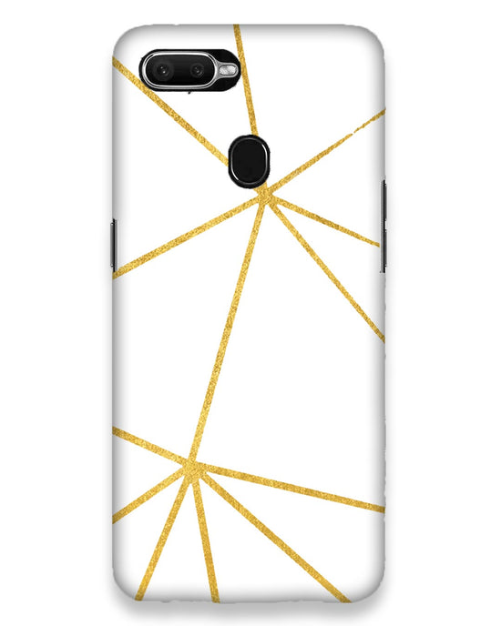 White & Gold |  oppo f9 pro Phone Case