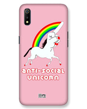 ANTI-SOCIAL UNICORN  | Realme 3 Phone Case