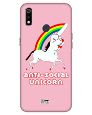 ANTI-SOCIAL UNICORN  | Realme 3i Phone Case