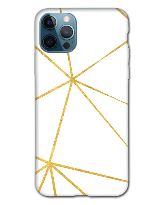 White & Gold |  iPhone 12 pro max  Phone Case