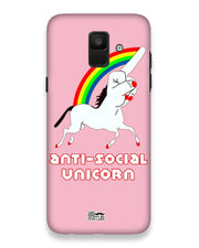 ANTI-SOCIAL UNICORN  |  samsung galaxy A6 2018 Phone Case