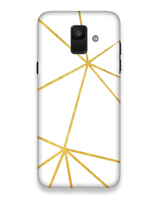 White & Gold |  samsung galaxy a6 2018 Phone Case