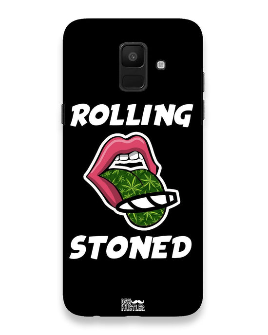 Rolling stoned Black  |  samsung galaxy a6 2018 Phone Case