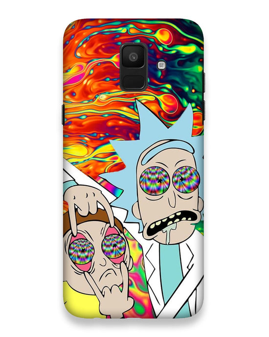 Rick and Morty psychedelic fanart  |  samsung galaxy a6 2018 Phone Case