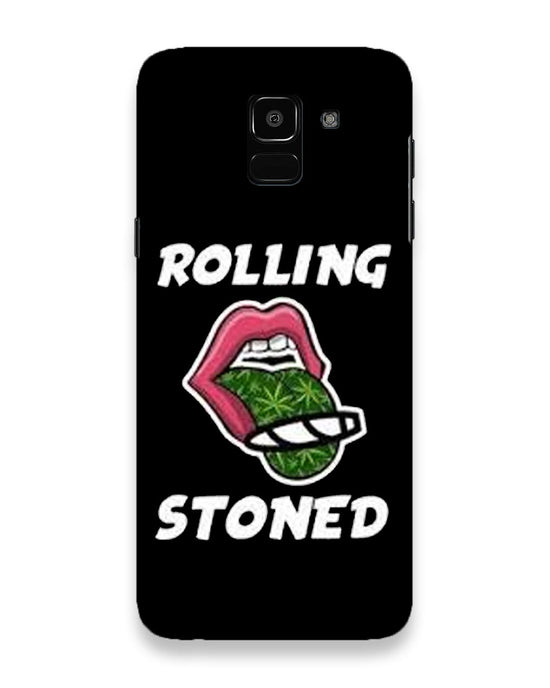 Rolling stoned Black |  samsung galaxy j6 Phone Case