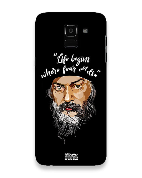 Life begins - OSHO  |  Samsung Galaxy j6 Phone Case