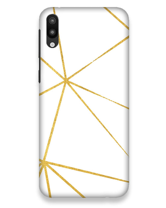 White & Gold |  samsung galaxy m10 Phone Case