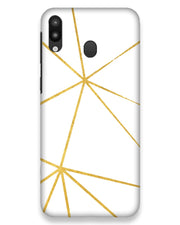 White & Gold |  samsung galaxy m20 Phone Case