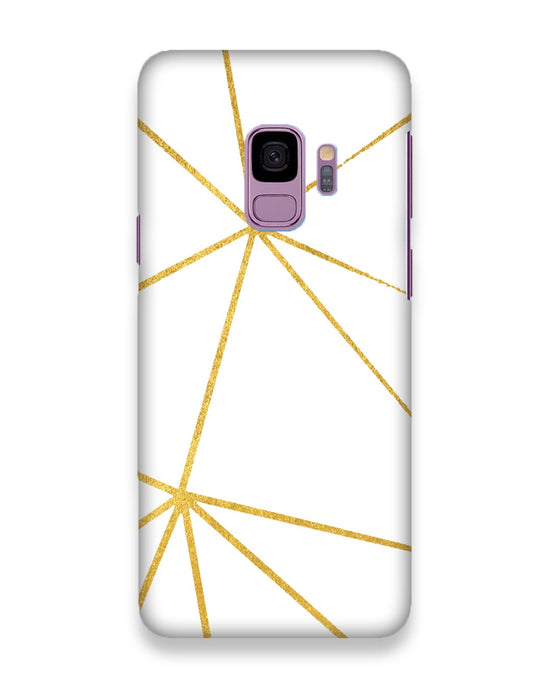 White & Gold  |  samsung galaxy s9 Phone Case