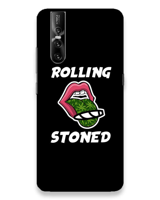 Rolling stoned Black |  vivo v15 pro Phone Case