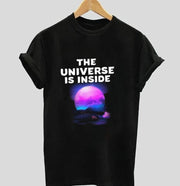 universe is inside| Half sleeve White Tshirt
