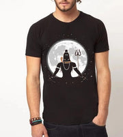 Siva and Soma tattva  | Half sleeve black Tshirt