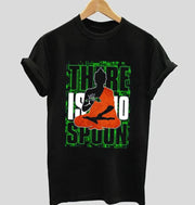 There Is no Spoon | Half sleeve Black Tshirt