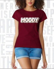 Moody |  Woman's Half Sleeve Maroon Top