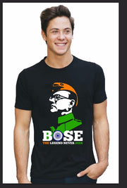 Bose The Legends Never Die | Half sleeve Black Tshirt