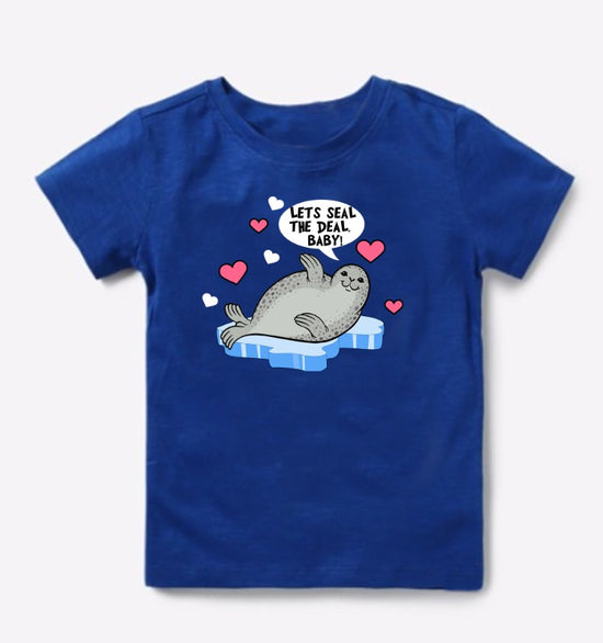 Seal the deal | kids t-shirt royal blue