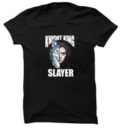 knight king slayer  | Black t-shirt