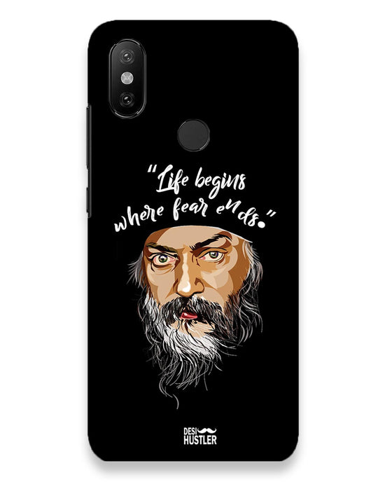 Life begins - OSHO  |  Xiaomi Mi A2 Phone Case