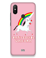 ANTI-SOCIAL UNICORN  |  xiaomi redme mi a2 Phone Case