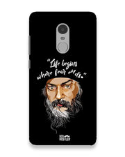 Life begins - OSHO |  Xiaomi Redmi Note 4 Phone Case