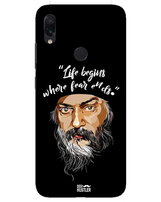 Life begins - OSHO | Xiaomi Redmi Note 7s Phone Case