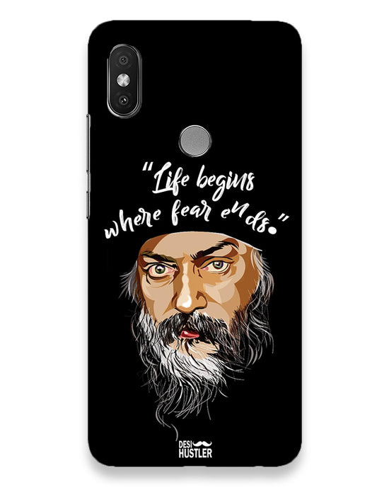 Life begins - OSHO  |  Xiaomi Redmi Y2 Phone Case