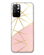 Pink & Gold  |  Redmi Note 11T 5G Phone Case