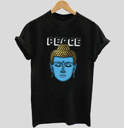 Peace of buddha | Half sleeve black Tshirt