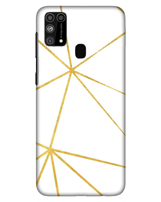 White & Gold  |  Samsung Galaxy M31 Phone Case