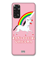 ANTI-SOCIAL UNICORN  | Redmi Note 11 Phone Case